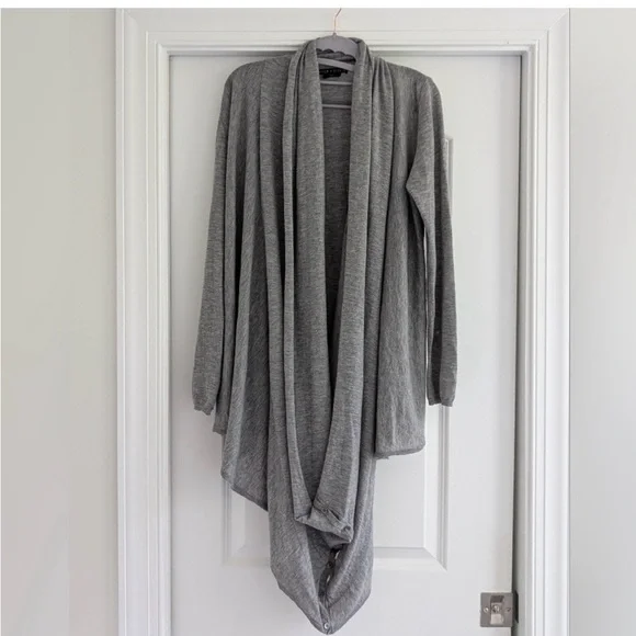 Alice + Olivia base cowl neck sweater cardigan wrap - Picture 2 of 5